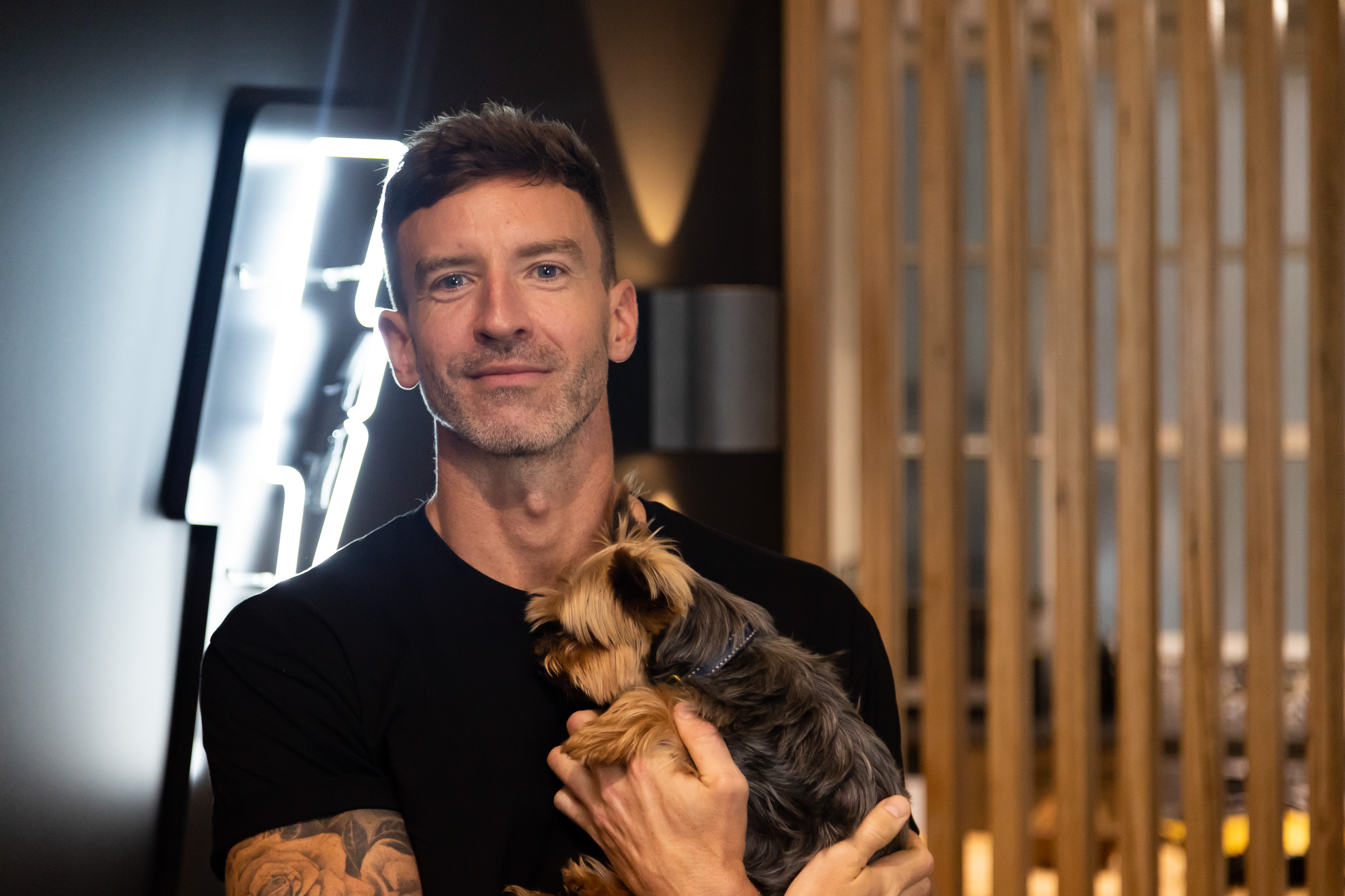 Allan with his Yorkie